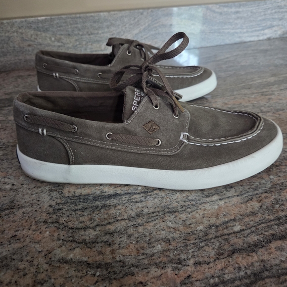 Sperry Men's Taupe Boat Shoes - Picture 2 of 5